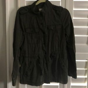 Loft green utility style jacket in dark green size small